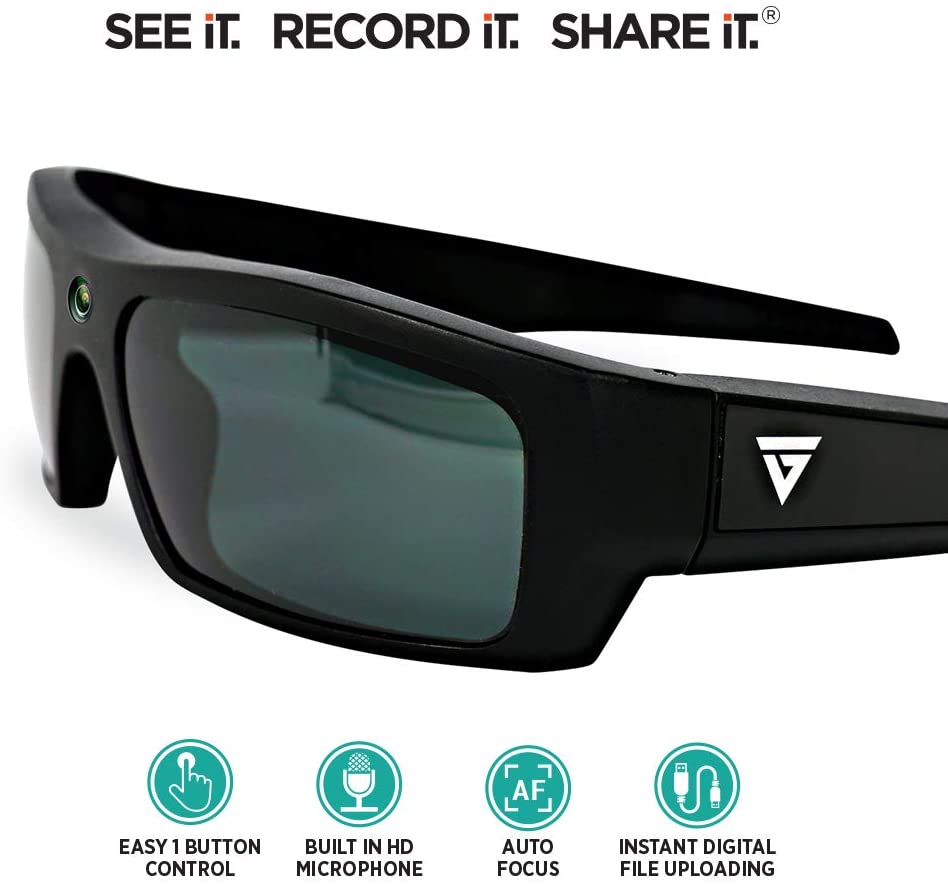 GoVision SOL 1080p HD Camera Glasses Video Recording Sport Sunglasses with Bluetooth Speakers and 15mp Camera - Black (GV-SOL1440-BK) GoVision SOL 1080p HD Camera Glasses Video Recording Sport Sunglasses with Bluetooth Speakers and 15mp Camera - Black (GV-SOL1440-BK)